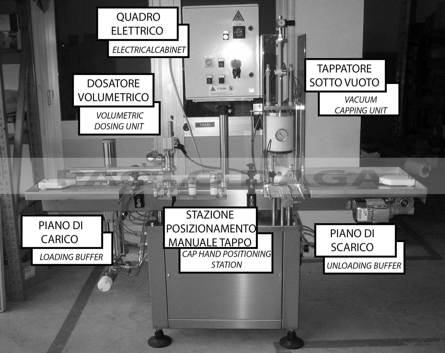 descrizione parti dosatore tappatore sottovuoto FC600V